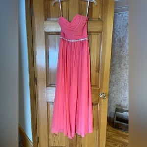 Pink strapless Prom Dress